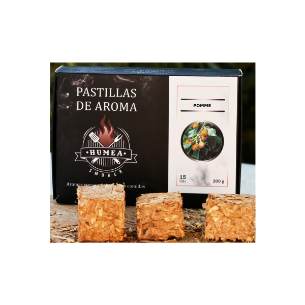 Bois naturel de fumage arôme POMME (cubes compressés) - Boîte de 200 Grs