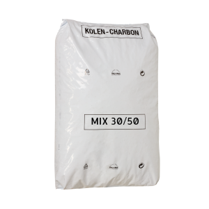 Charbon mélange Coke Anthracite en sac calibrage 30 à 50 mm - 25 Kgs